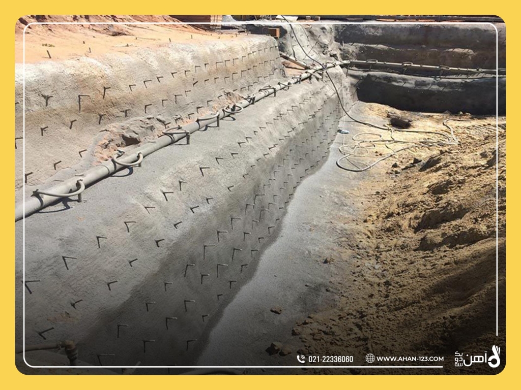 میخکوبی خاک با میلگرد