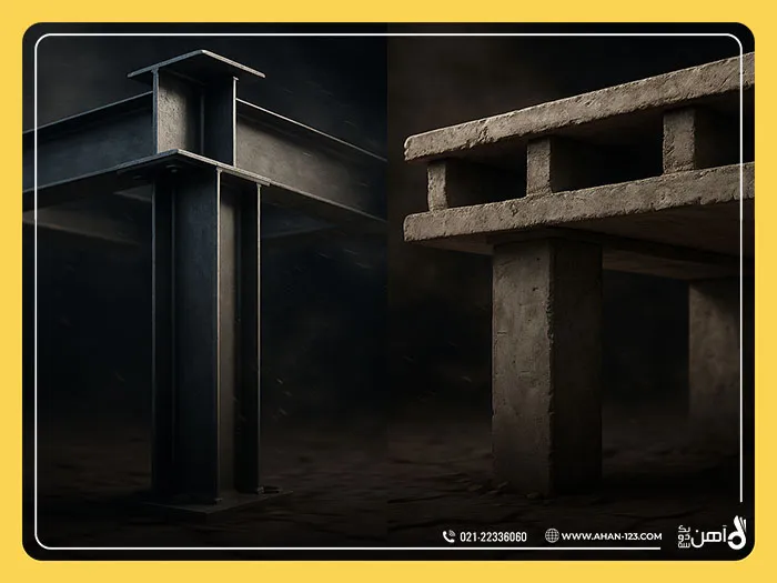 Metal or concrete frame