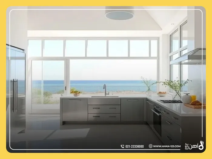Kitchen cabinets with galvanized sheet