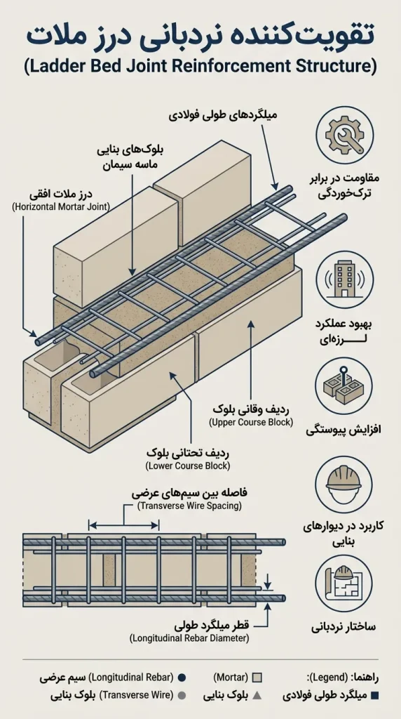 خرید میلگرد بستر نردبانی